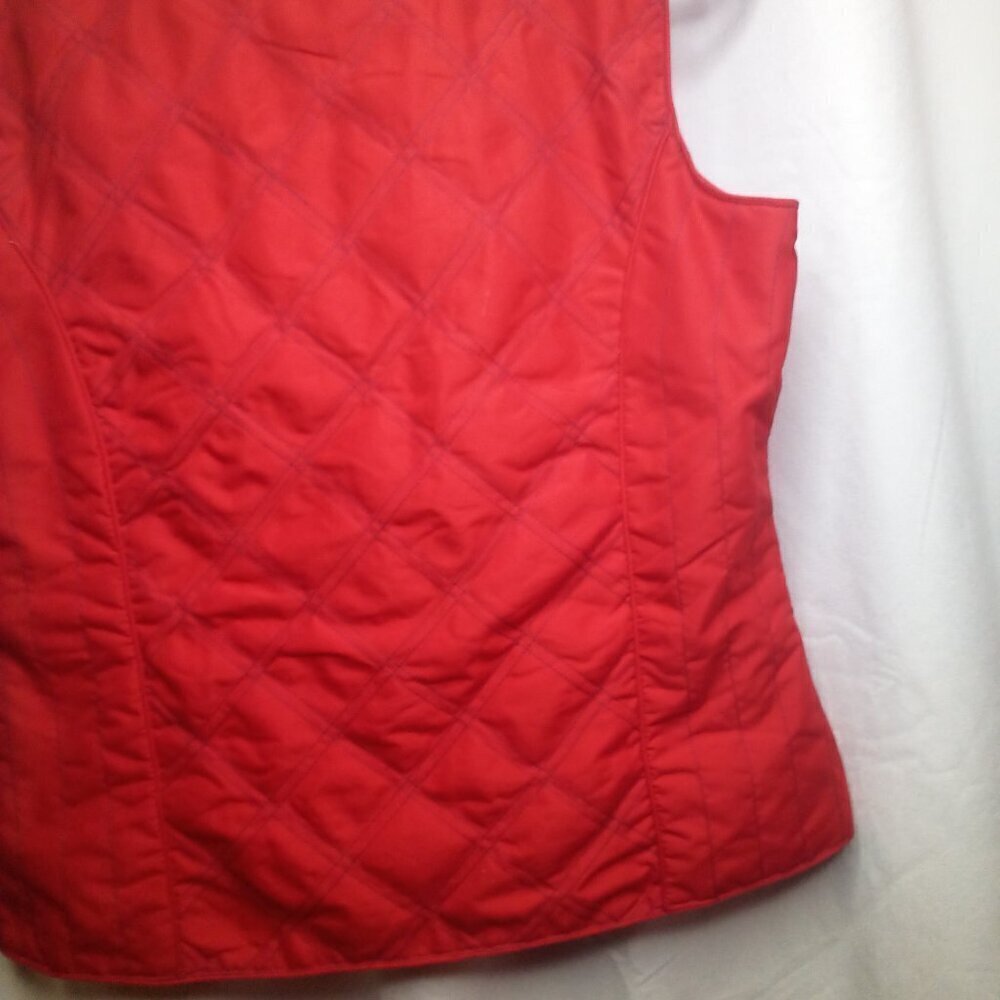 Paco Spirit Quilted Vest M Full Zip Pockets Red - Picture 15 of 15
